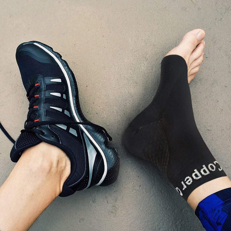 [Australia] - Copper Compression Recovery Foot Sleeves / Plantar Fasciitis Support Socks - GUARANTEED To Speed Up Recovery & Provide Relief Of Heel Spurs, Arch Pain, Foot Swelling & Ankle Injuries 1 PAIR, Medium Small/Medium (1 Pair) 