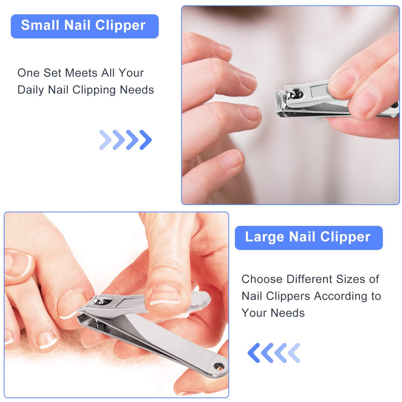 [Australia] - Nail Clippers -2pc Sharp Nail Cutter Set Professional Toenail Clippers Sturdy Finger Nail Clippers for Men with Case 