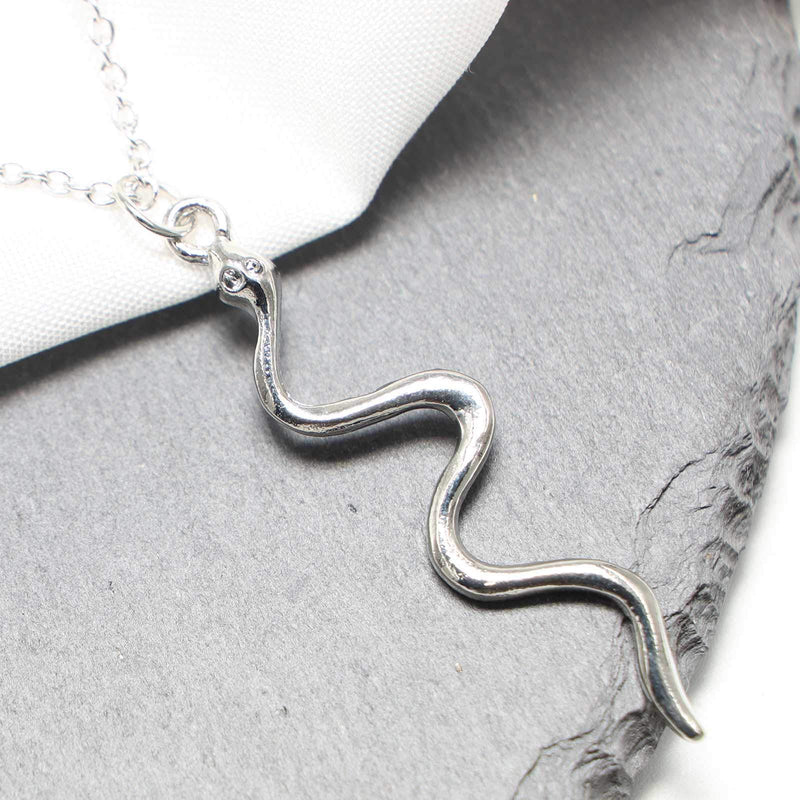 [Australia] - YienDoo Fashion Animal Necklace Alloy Snake Pendant Clavicle Chain Personalized Necklace Jewelry Accessories for Women and Girls (Silver) Silver 