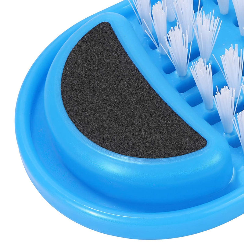 [Australia] - Foot Cleaner Scrubber for Shower Non-Slip Dead Skin Remover Bristle Slipper No Bending Foot Massager Stick With Suction Cups Prevents Dry & Callused Feet 