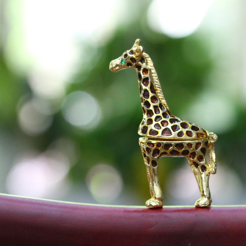 [Australia] - YUFENG Ring Holder Hinged Trinket Boxes for Gifts,Jewelry Boxes Organizer Display Holder (giraffe trinket box) 