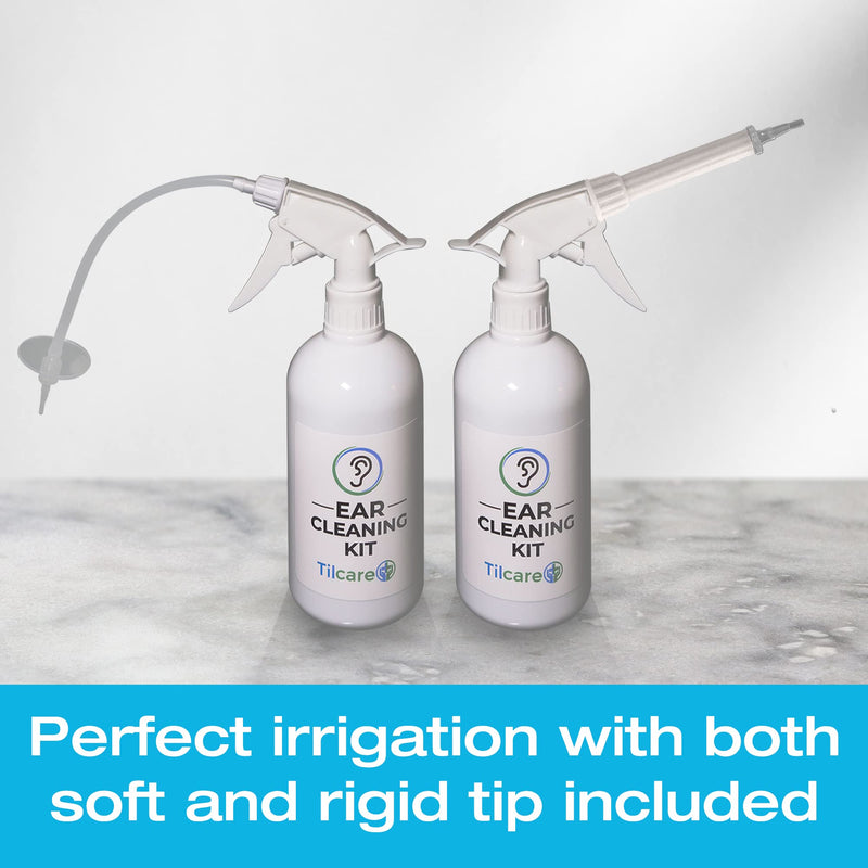 [Australia] - Ear Wax Removal Tool by Tilcare - Ear Irrigation Flushing System for Adults & Kids - Perfect Ear Cleaning Kit - Includes Basin, Syringe, Curette Kit, Towel and 30 Disposable Tips 