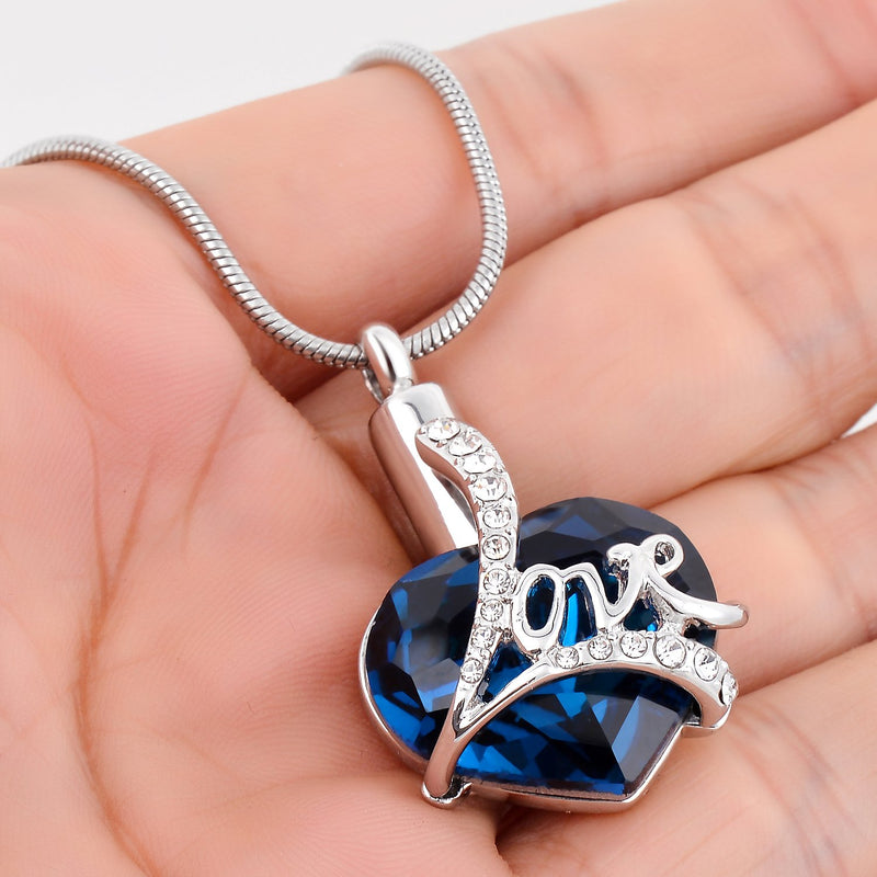 [Australia] - Eternally Loved Women Girls Always In My Heart Memorial Urns Cremation Pendant Necklace Jewelry Love 