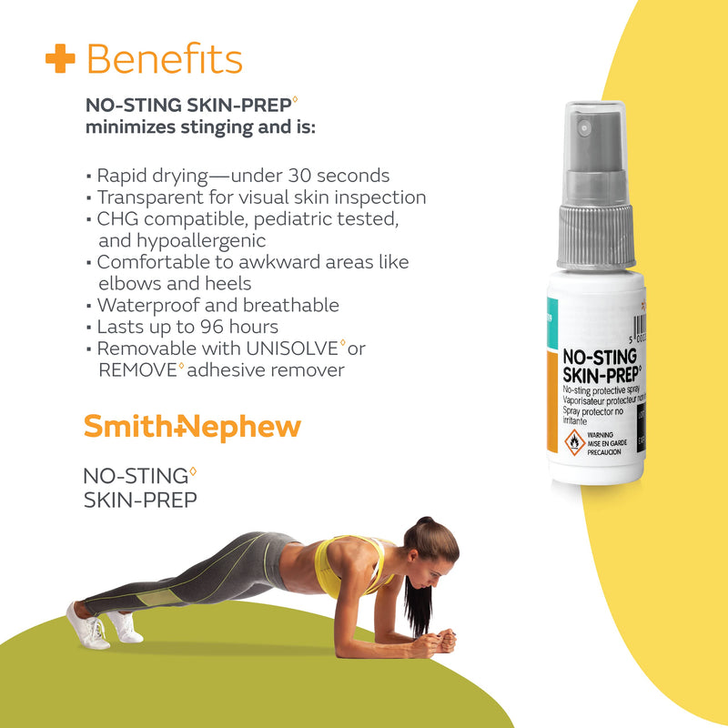 [Australia] - Smith+Nephew No-Sting Skin Prep Spray, 1 Oz Alcohol Free Protective Dressing, 66800709 