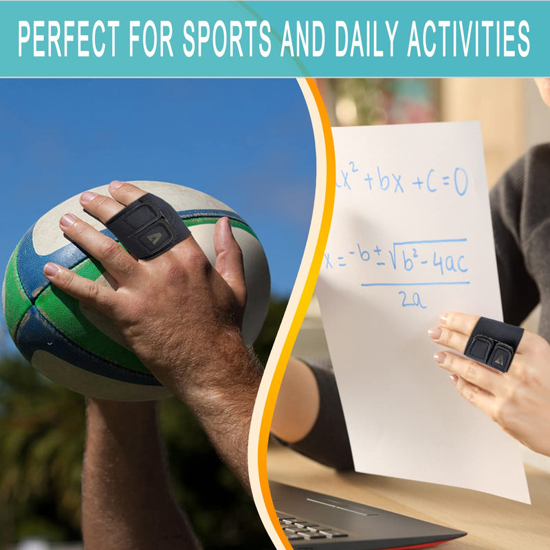 [Australia] - VHOPMORE Finger Splint Wraps Reusable Finger Buddy Tape Adjustable Finger Brace Trigger Finger Splints Mallet Finger Support Compression Finger Sleeves for Arthritis Pain Relief, Sport Injury - M Medium 