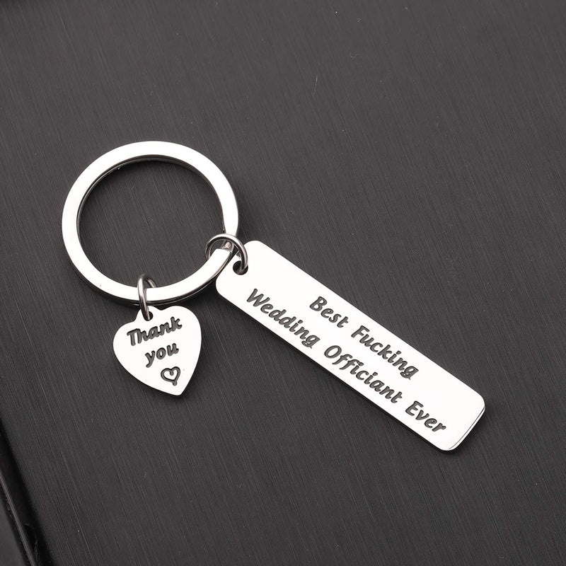 [Australia] - MYOSPARK Wedding Officiant Gift Best Fucking Wedding Officiant Keychain Thank You Gift for Wedding Officiant Appreciation Gift Wedding Officiant KR 