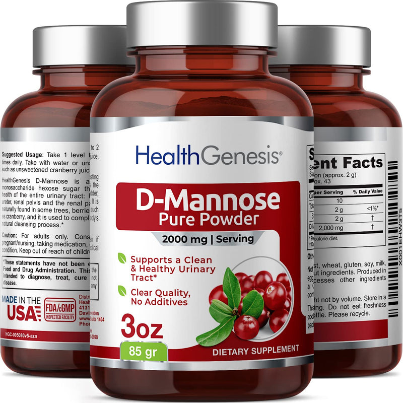 [Australia] - D-Mannose Pure Powder 2000 mg 3 oz 85 g - Supports Urinary Bladder Tract Health 