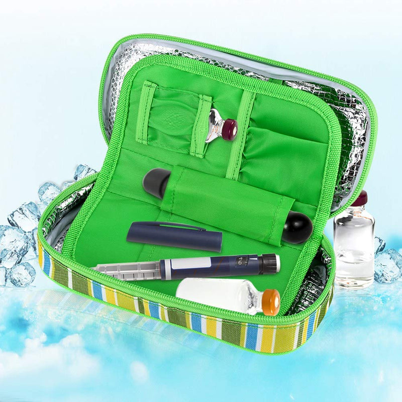 [Australia] - Portable Insulin Cooler Bag Diabetic Medical Organizer Insulation Cooling Travel Case, Green 