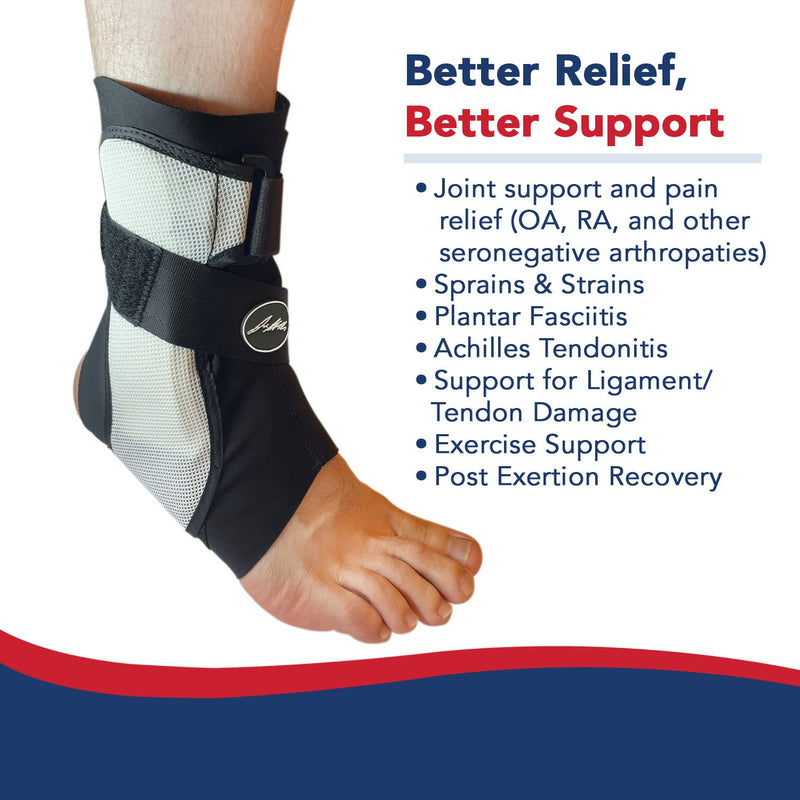 [Australia] - Doctor Developed Ankle Brace for Sprained Ankle, Support Stabilizer Splint for Injured Foot – Foot Brace/ Achilles & Peroneal Tendonitis – Ankle Brace For Women / Men - Doctor Handbook (Medium, Single, Left) Medium 