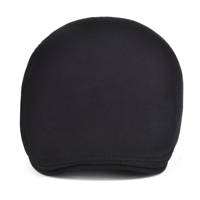 [Australia] - VOBOOM Men's Cotton Flat Ivy Gatsby Newsboy Driving Hat Cap Black 
