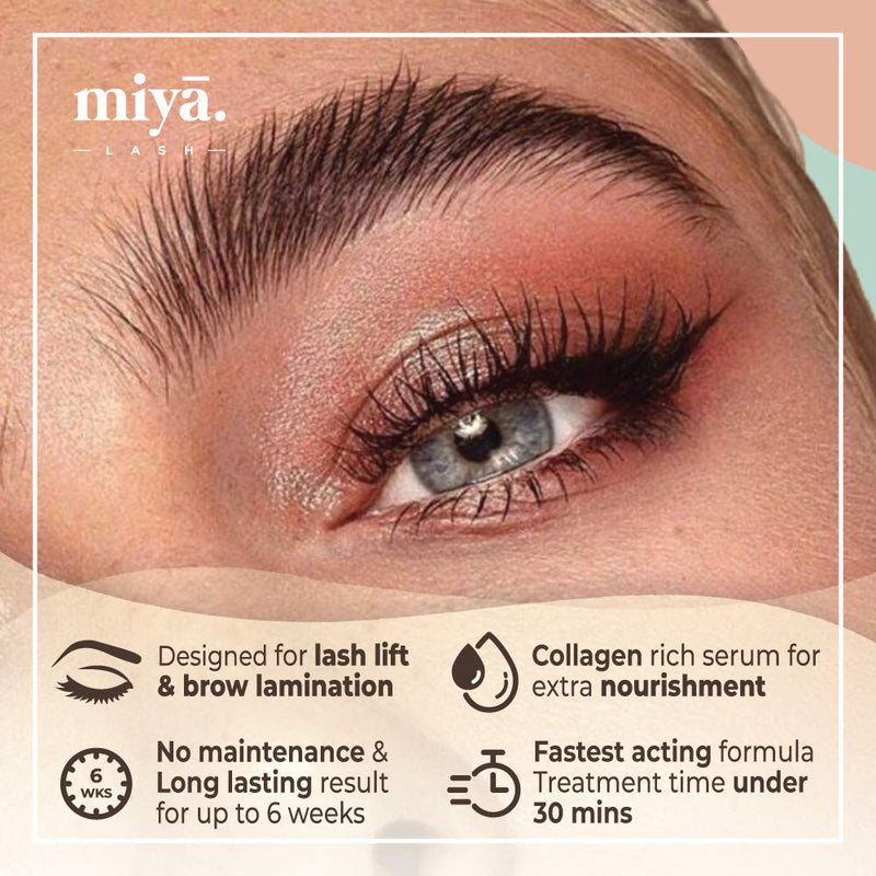 [Australia] - MIYA LASH 2 in 1 Lash Lift & Brow Lamination Kit | Instant Fuller Eyebrows, Eyelashes | Salon Result lasts 8 weeks | Professional LVL, Perm, Laminate | Lash Lift Kit with Silicone Shields, Lash Picks LASH & BROW LIFT KIT 