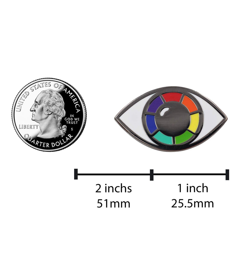 [Australia] - Rainbow Eye Enamel Pin by Real Sic – LGBT Pride & Ally Watchful Protest Pin – Pin Celebrating Inclusivity & Perspective for Backpacks, Hats, Jackets & Tops 