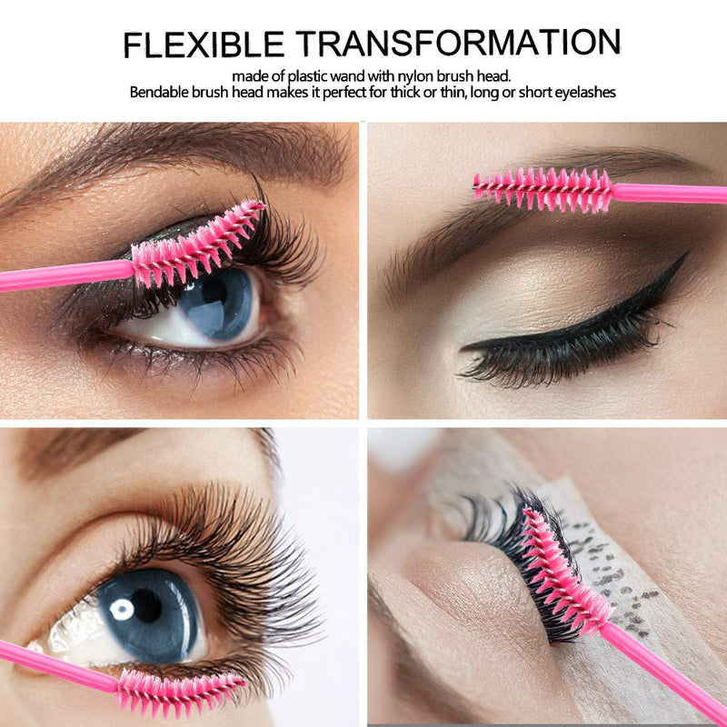 [Australia] - Eyelash Extension Kit 410Pcs, including Stainless Steel Precision Tweezers Set, Disposable Eyelash Mascara Brush Wand, Cotton Swabs 200Pcs, Cup Rings 100Pcs, Tapes, Eyelash Holder Pad 