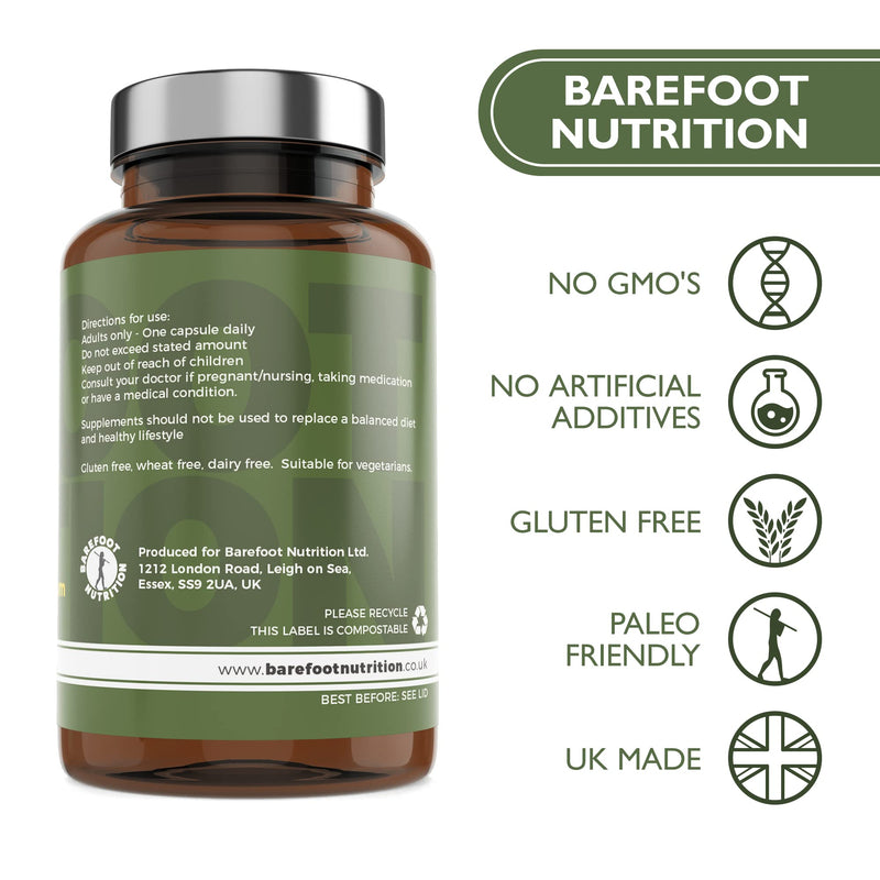 [Australia] - Barefoot Nutrition - Vitamin D3 Complete 4000 IU, With Vitamin K2 MK-7, Magnesium, Boron & Zinc Supplement, High Strength Formula for Bone and Normal Health Function, 60 Capsules 