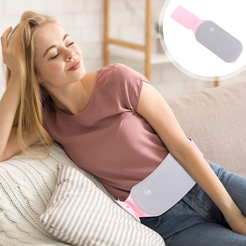 [Australia] - HEALLILY Menstrual Heating Pad Portable Women Heating Belt for Cramps and Period Pain Relief Style A Grey 