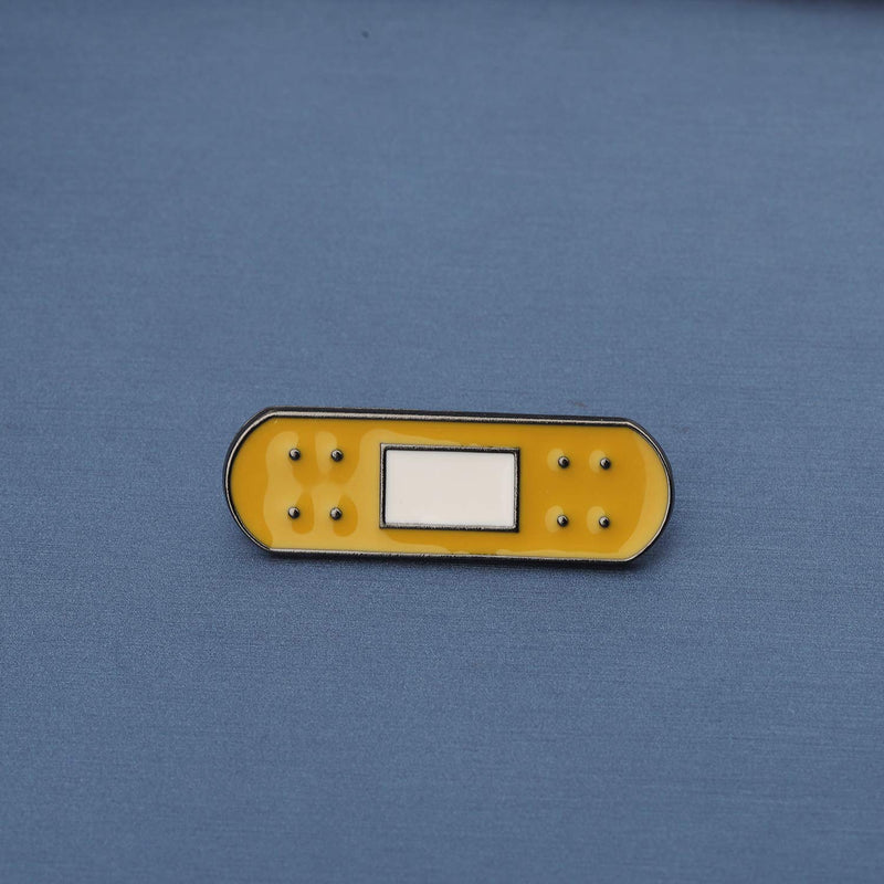 [Australia] - MYOSPARK Yellow Enamel Bandage Lapel Pin Band Aid Pin First Aid Gift for EMT Nurse Doctor Medical Professional 
