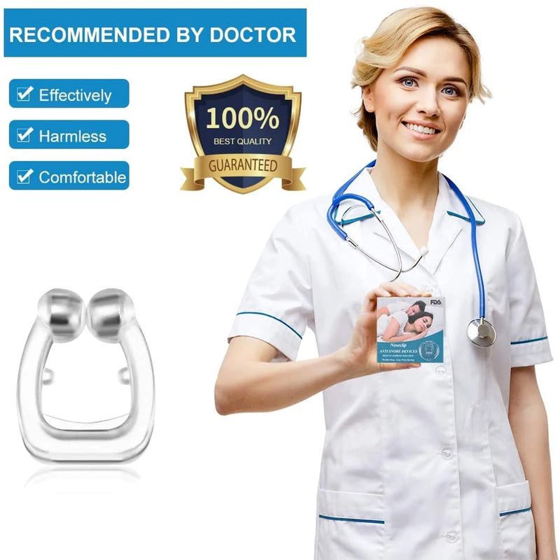 [Australia] - Genérico Anti Snoring Devices, Silicone Magnetic Nose Clip 4-Pack, Snore Stopper, Confortable Nasal to Relieve Snore, Solution, Stop Snoring, Device, for 