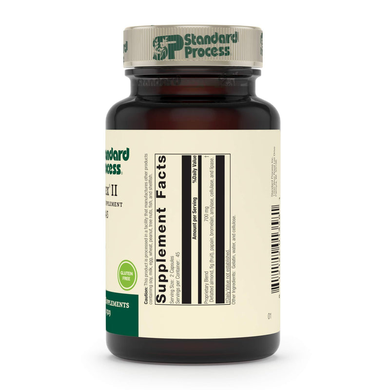[Australia] - Standard Process Zymex II - Whole Food Digestion and Digestive Health with Digestion Enzymes, Cellulase, Papain, Amylase, Lipase, Fig, Almond and Bromelain - Gluten Free - 90 Capsules 