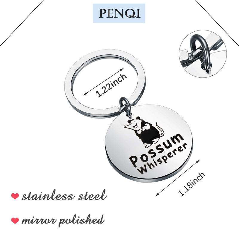 [Australia] - PENQI Opossum Animal Jewelry Possum Gifts Possum Whisperer Keychain Opossum Lover Gifts Opossum Gift for Women Men 