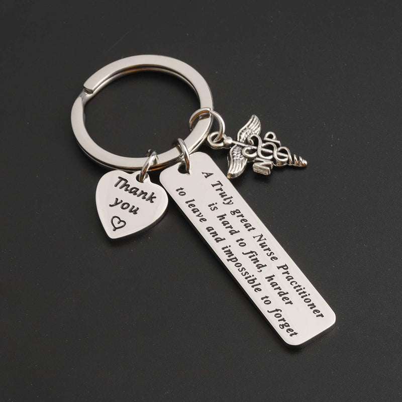 [Australia] - ENSIANTH Nurse Practitioner Gift NP Keychain A Truly Great Nurse Practitioner is Hard to Find and Impossible to Forget Keychain Nurse Appreciation Gifts 