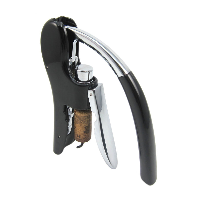 [Australia] - Best Utensils Professional Zinc Alloy Power Wine Opener Octopus Premium Rabbit Lever Corkscrew with Bonus Foil Cutter Waiter Bottle Openers Kit, Black 