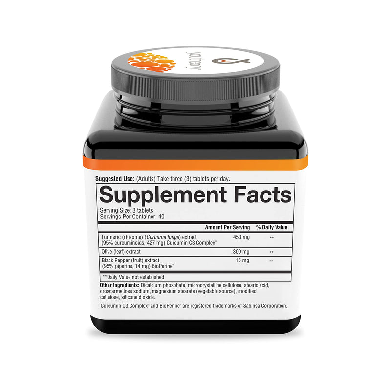 [Australia] - Youtheory Turmeric Curcumin Supplement with Black Pepper BioPerine, Powerful Antioxidant Properties for Joint & Healthy Inflammation Support, 120 Tablets Advanced (120 Count) 