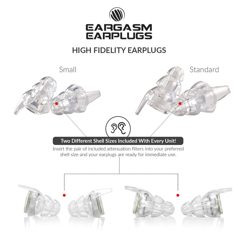 [Australia] - Eargasm High Fidelity Earplugs for Concerts Musicians Motorcycles Noise Sensitivity Conditions and More - Transparent Edition 