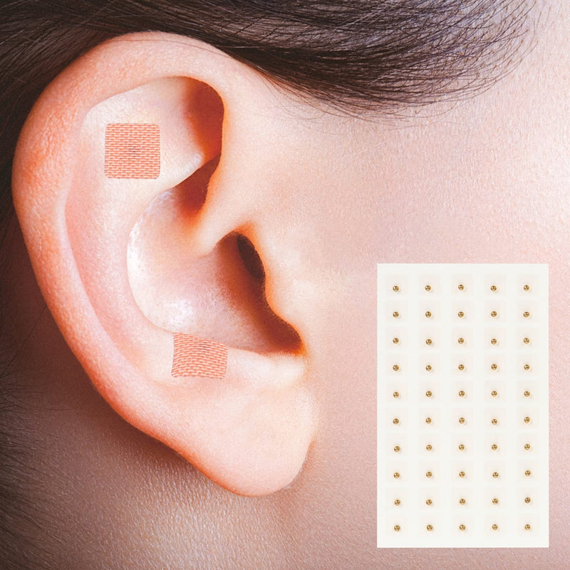 [Australia] - Healifty 200Pcs Ear Press Seeds Acupuncture Vaccaria Plaster Bean Acupoint Massage Paste Ear Stickers for Ear Therap Pain Relief Care Light Yellow 