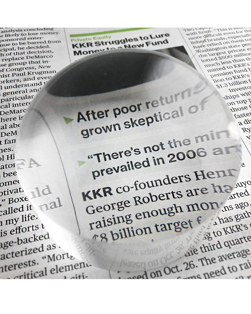 [Australia] - MAGDEPO 4X Acrylic Dome Magnifier 2.5 inch Crystal Clear Paperweight with Card Size Magnifying Sheet for Blueprints, Maps, Newspapers, Hobbies, etc. 