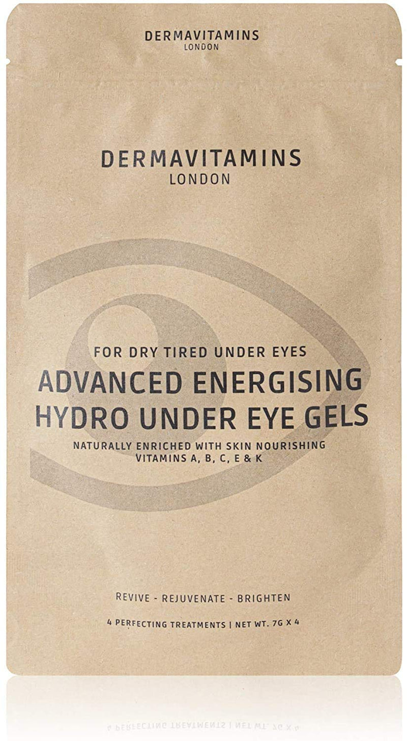 [Australia] - Dermavitamins Advanced Energising Hydro Under Eye Gel Patches - for Dry Tired Under Eyes (4 Pack) 4 Pair (Pack of 1) 