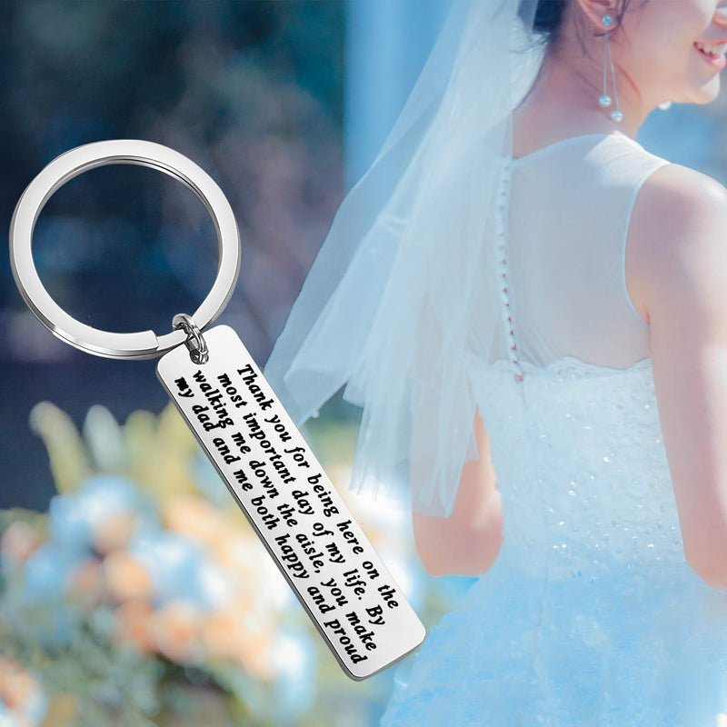 [Australia] - LQRI Uncle of The Bride Keychain Uncle Wedding Gift Thank You for Being Here On Most Important Day of My Life Wedding Family Reunion Gift for Best Uncle Ever sliver 