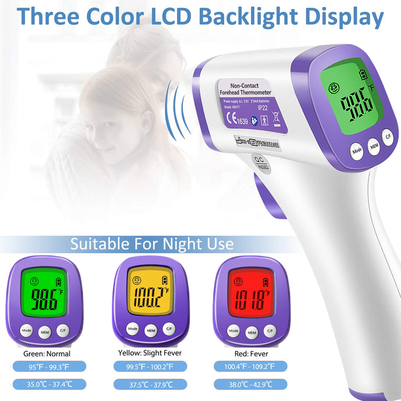[Australia] - Heavy Duty Thermometer Infrared Forehead High Caliber Sensor No Contact with LCD Display for Medical Offices, Hospitals Heavy Duty Thermometer 