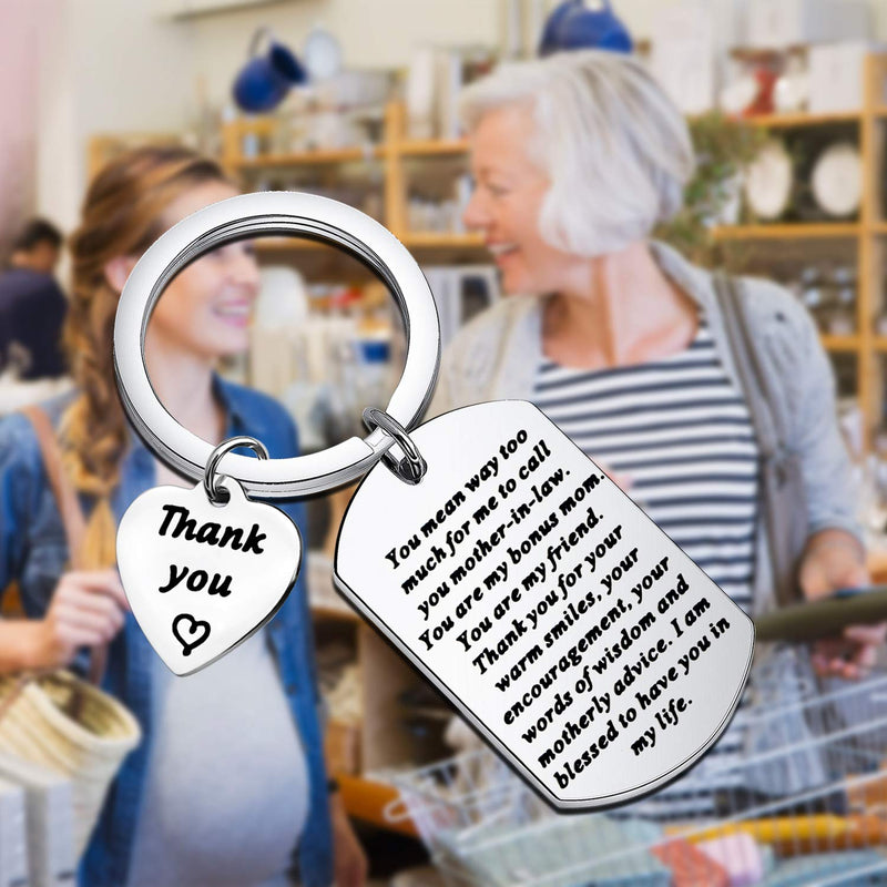 [Australia] - WSNANG Mother in Law Gift Future Mother Gift I Am Blessed to Have You in My Life Mother in Law Keychain Thank You Gift Wedding Gift 