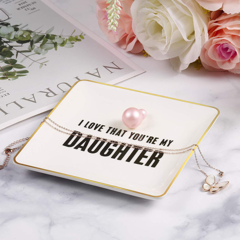 [Australia] - ANIKAY Daughter Gifts from Mom Ring Trinket Dish - I Love That You are My Daughter 