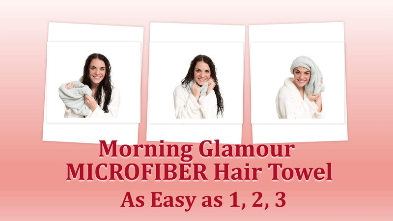 [Australia] - Morning Glamour Microfiber Hair Towel, Pink 