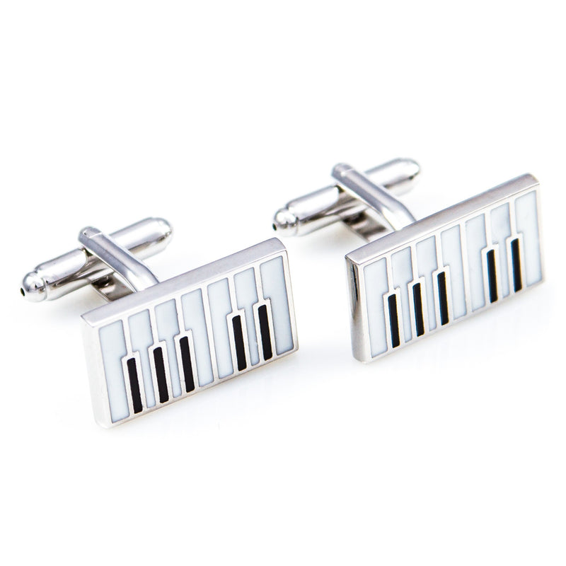 [Australia] - MRCUFF Piano Keys Pair Cufflinks in a Presentation Gift Box & Polishing Cloth 
