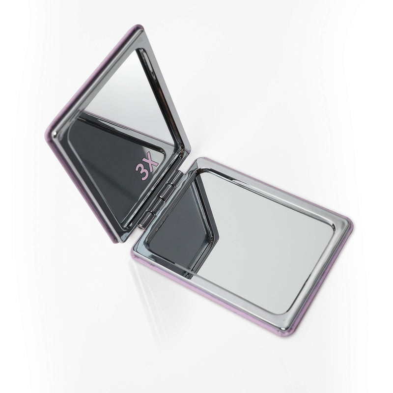 [Australia] - Lie Ka Compact Mirror,1X/3X Magnification Travel Mirror,Portable Makeup Mirror ,Purple 