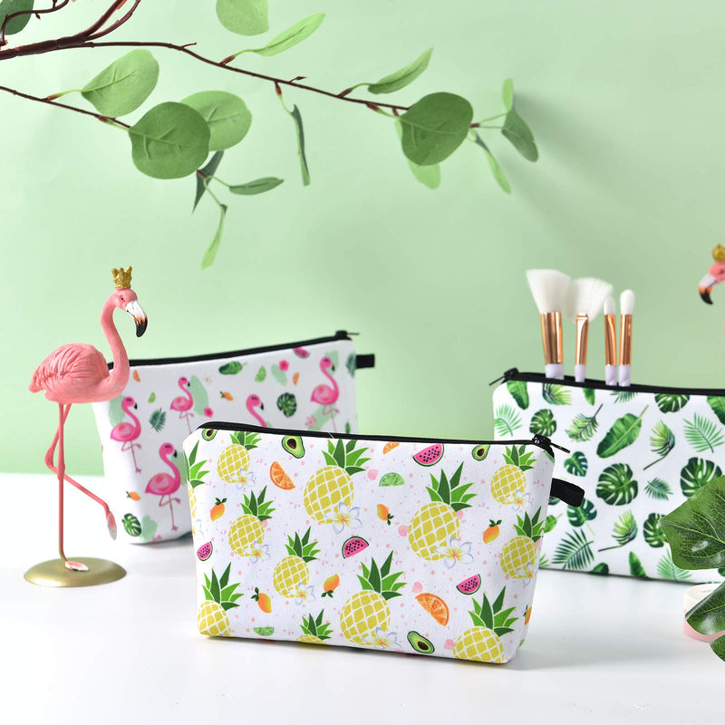 [Australia] - Cosmetic Bag for Girls - Pineapple Makeup Bag Water-resistant Vanity Toiletry Bag Pouch Beauty Cosmetic Travel Organizer Gift Gadget Pencil Case 