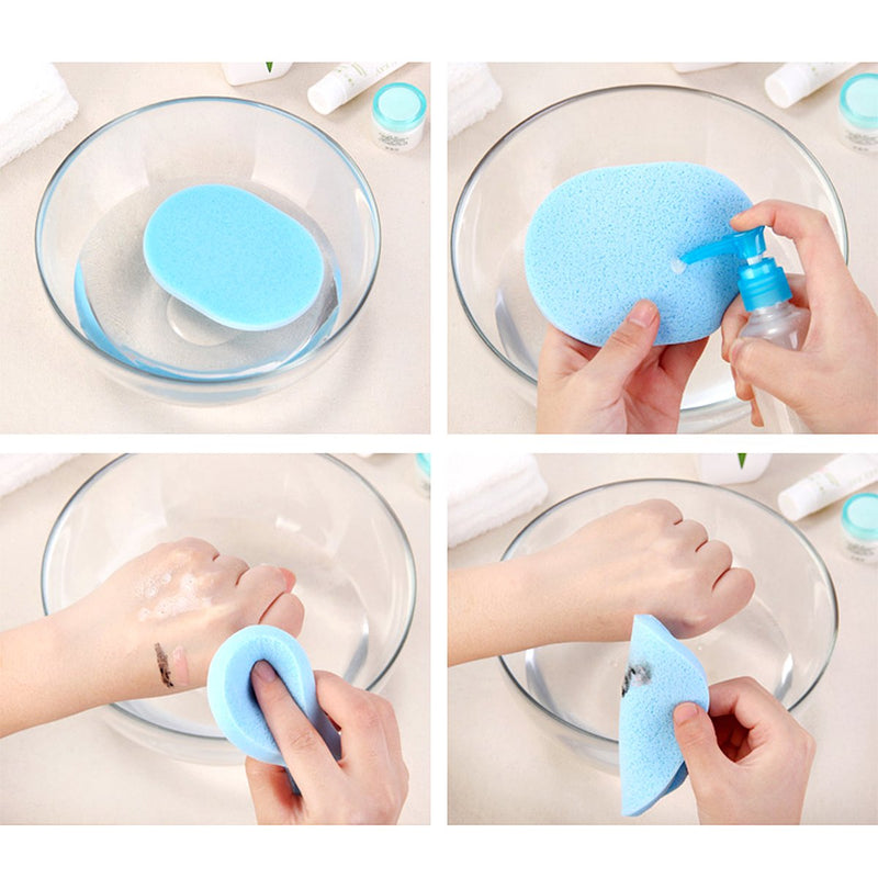 [Australia] - HANSGO 50 PCS Colorful Facial Cleansing Sponge, Wet Soft Powder Puff Make Up Cosmetic Beauty Sponge Blender Compressed Pad 