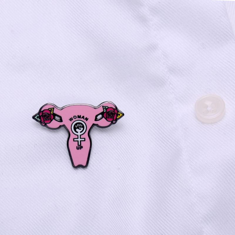 [Australia] - GuDeKe Feminist Uterus Woman Up Women's Brooch Pin Badges Gifts for Her 