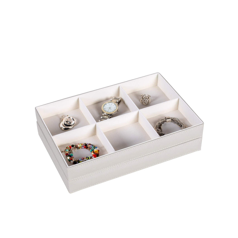 [Australia] - Richards Homewares Jewelry Storage Organizer Tray, 6-Compartment, Grey 