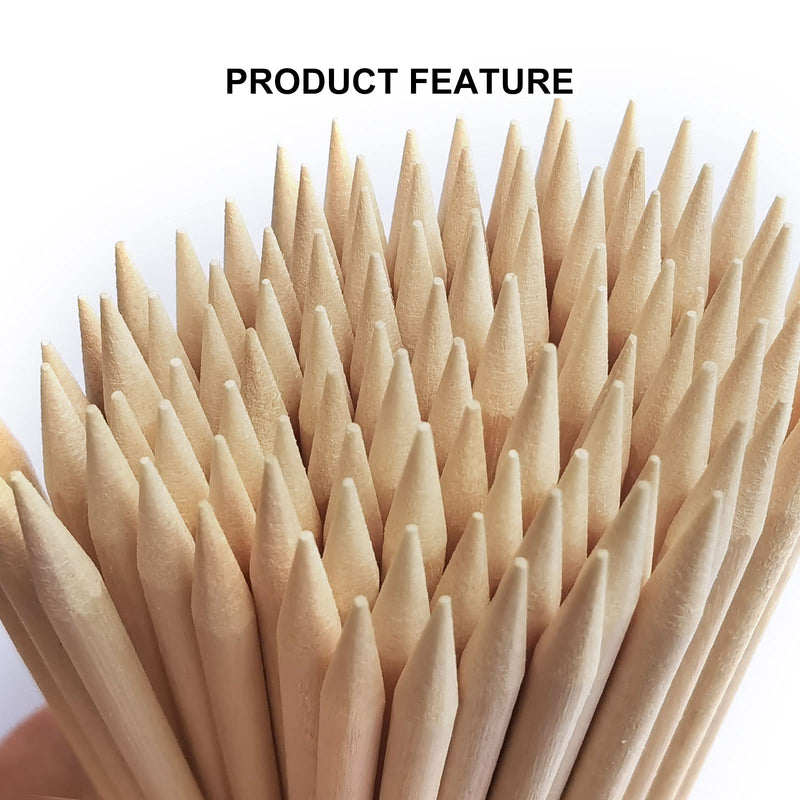 [Australia] - Sticks for Nails, Orange Wood Nail Sticks Double Sided Multi Functional Cuticle Pusher Remover Manicure Pedicure Tool (100PCS) 