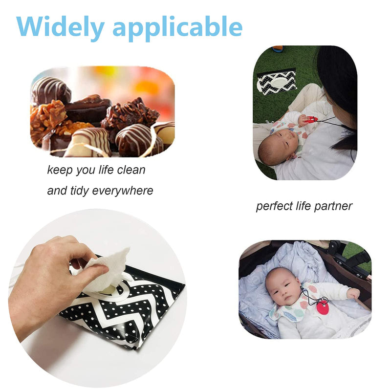 [Australia] - Baby Wet Wipes Pouches Dispensers,4 Pcs Wet Wipe Pouch,Travel Wet Wipes Bags,Portable Refillable Wipe Holder,for Diaper Bag Lightweight Travel Wipes Dispenser Cases(Geometric) 1 
