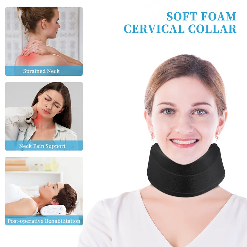 [Australia] - Healifty Neck Support Brace Universal Soft Foam Neck Collar Adjustable Cervical Neck Protection Brace Posture Corrector Shoulder Relaxer for Men & Women sleepers 