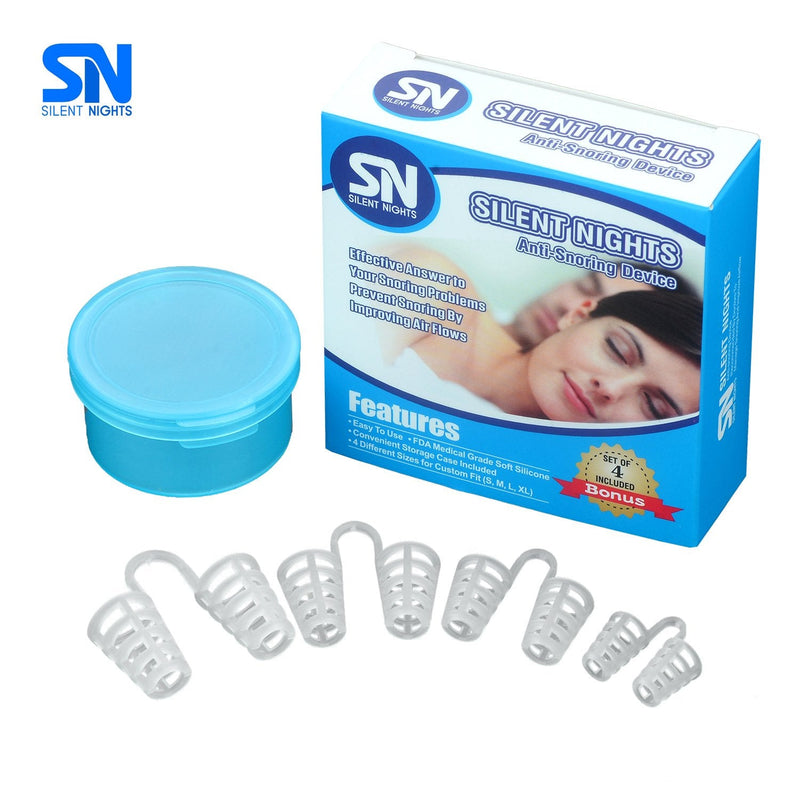 [Australia] - Best Anti Snoring Device - Stop Snore Solution - Sleep Better Aids - Anti-Snore Remedy Devices - 4 Nose Vents Nasal Dilator - Breathing Sleeping Relief 