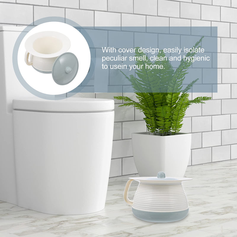 [Australia] - Balacoo Portable Toilet Urinal Spittoon Chamber Pot Potty Pla- stics Bedpan Urine Bucket Bottle with Lid for Adults Child Pregnant Elderly (Sky- Blue) Sky-blue 
