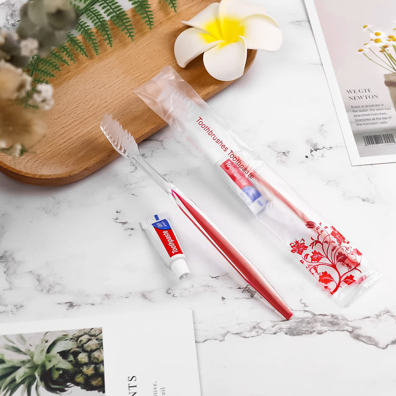 [Australia] - Travel Toothbrushes,Travel Toothbrush Kit,30 Packs Travel Toothbrush Set Camping Hotel Disposable Toothbrushes and Toothpaste(5 Colors) 30 