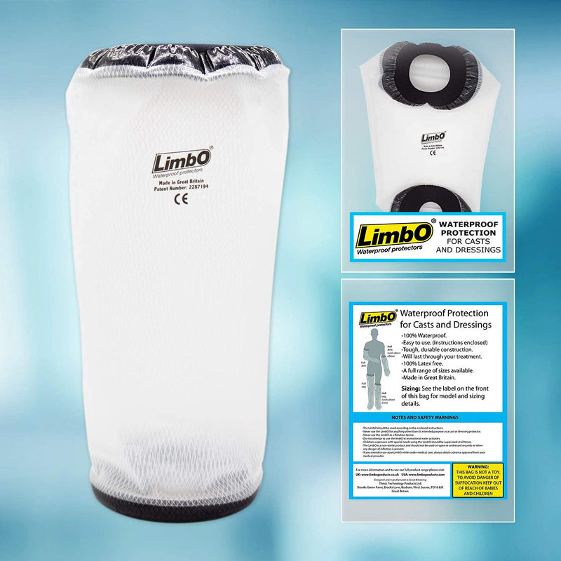 [Australia] - LimbO Waterproof Protectors Dressing Cover for Shower, Adult Knee M86, 39 to 54 cm Above Knee Circumference 