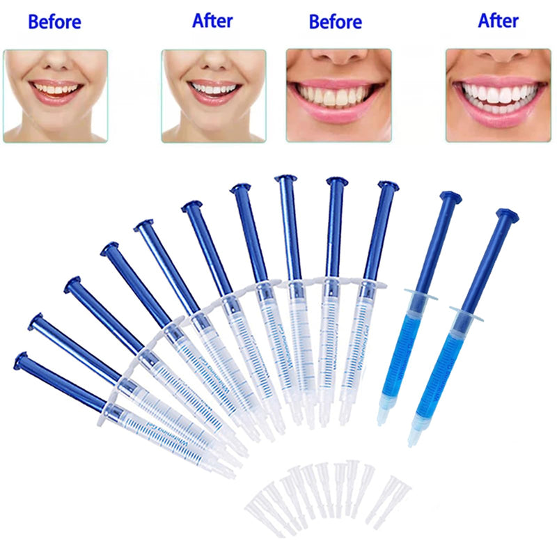 [Australia] - Tooth whitening Gel, 12-Pack Tooth whitening Gel Refill Contains 1 desensitizing Gel, which is Suitable for Professional Cleaning of Sensitive Teeth and can Quickly whiten Teeth 12个颜色 