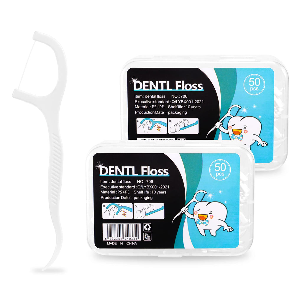 [Australia] - Annhua Dental Floss Picks 100Pcs, Dental Floss, Disposable Dental Toothpick with Storage Box, Teethpick for Home, Office, Travel 